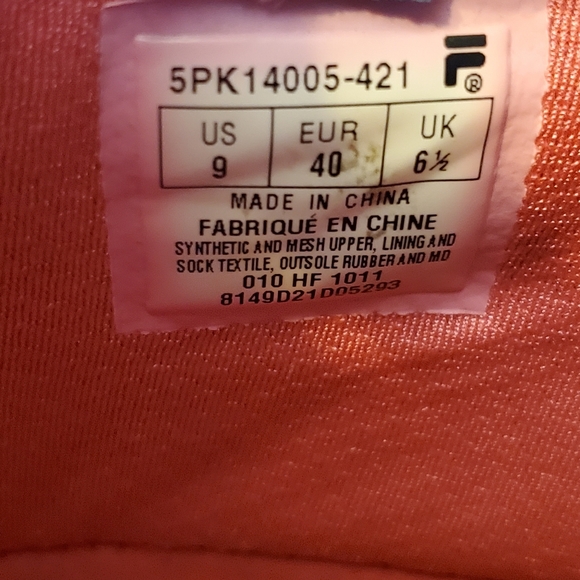 Fila Women's  Skele- Toe Emergence Size 9 - Picture 7 of 7